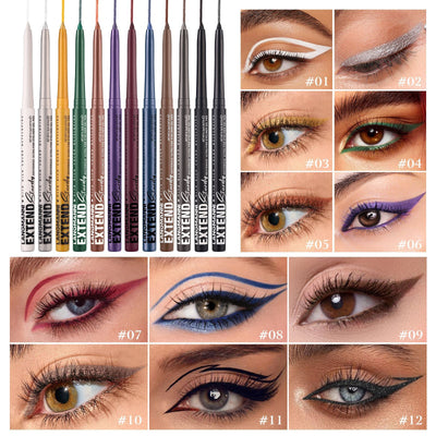 colorful gel glitter eyeliner pencils